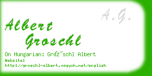 albert groschl business card